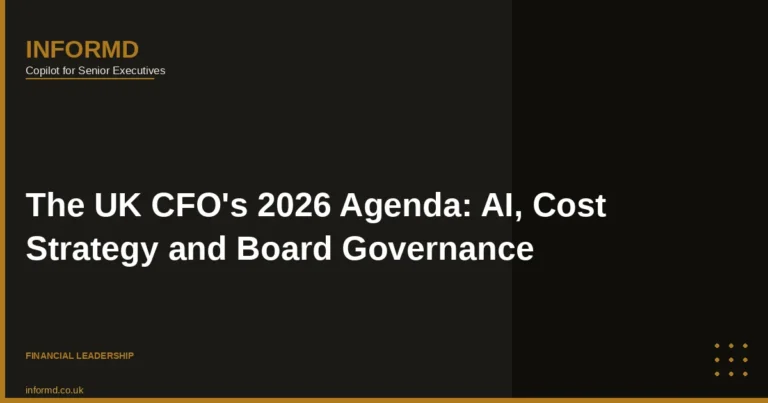 The UK CFO’s 2026 Agenda: AI, Cost Strategy and Board Governance